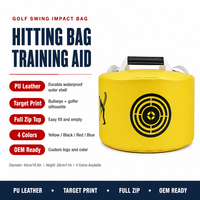 Sac de frappe de golf pour entraînement d'impact, en cuir PVC, imprimé cible, 43x28cm, 4 couleurs, logo personnalisé, OEM