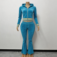 Ensemble de survêtement personnalisable à étiquette privée, 2 pièces, veste à capuche en molleton uni, pantalon long, coton et élasthanne, tenue décontractée pour femme, automne
