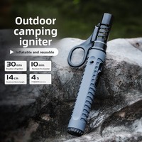 Briquet portable, accessoire de camping, pistolet d'allumage, accessoire de cuisinière, torche de barbecue, rechargeable, coupe-vent, matériau ABS