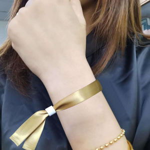 הדפסת סובלימציה כל צבעים עם אירוע מסיבת פסטיבל לוגו מותאם אישית באיכות גבוהה סרט בד צמיד - Product Image 2