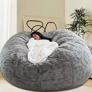 Divano pigro Beanbag peluche 6ft 7ft 8 ft Sherpa grande gigante grande sacco divano con schiuma riempitivo all'ingrosso per soggiorno - Product Image 1