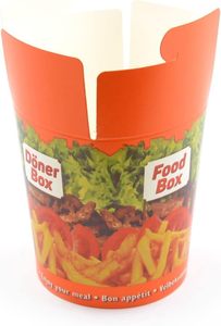 Confezione da 500 Scatole per Doner Bon Appetit (16 Oz/500ml) Scatola Pieghevole in Cartone per Alimenti per Noodle e Kebab da Asporto Cina - Product Image 4