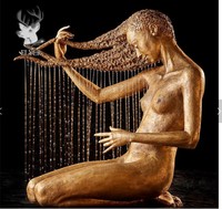 Statue de femme nue en métal personnalisée, sculpture en bronze grandeur nature, statues lesbiennes à vendre