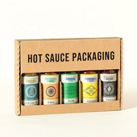 Verpackungsbox für Scharfe Sauce mit Wellpappe-Einsatz, Robuste Versandbox für Scharfe-Sauce-Flaschen
