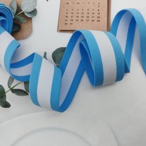 Bande élastique colorée à rayures antidérapante pour vêtements de sport, en nylon durable imprimé, avec logo tissé, en tissu tricoté pour usine de sacs - Product Image 5