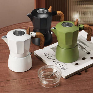 Cafetera Italiana Clásica de Aluminio Estilo Moka, Cafetera Italiana Mokapot para Estufa, Cafetera Espresso - Product Image 1