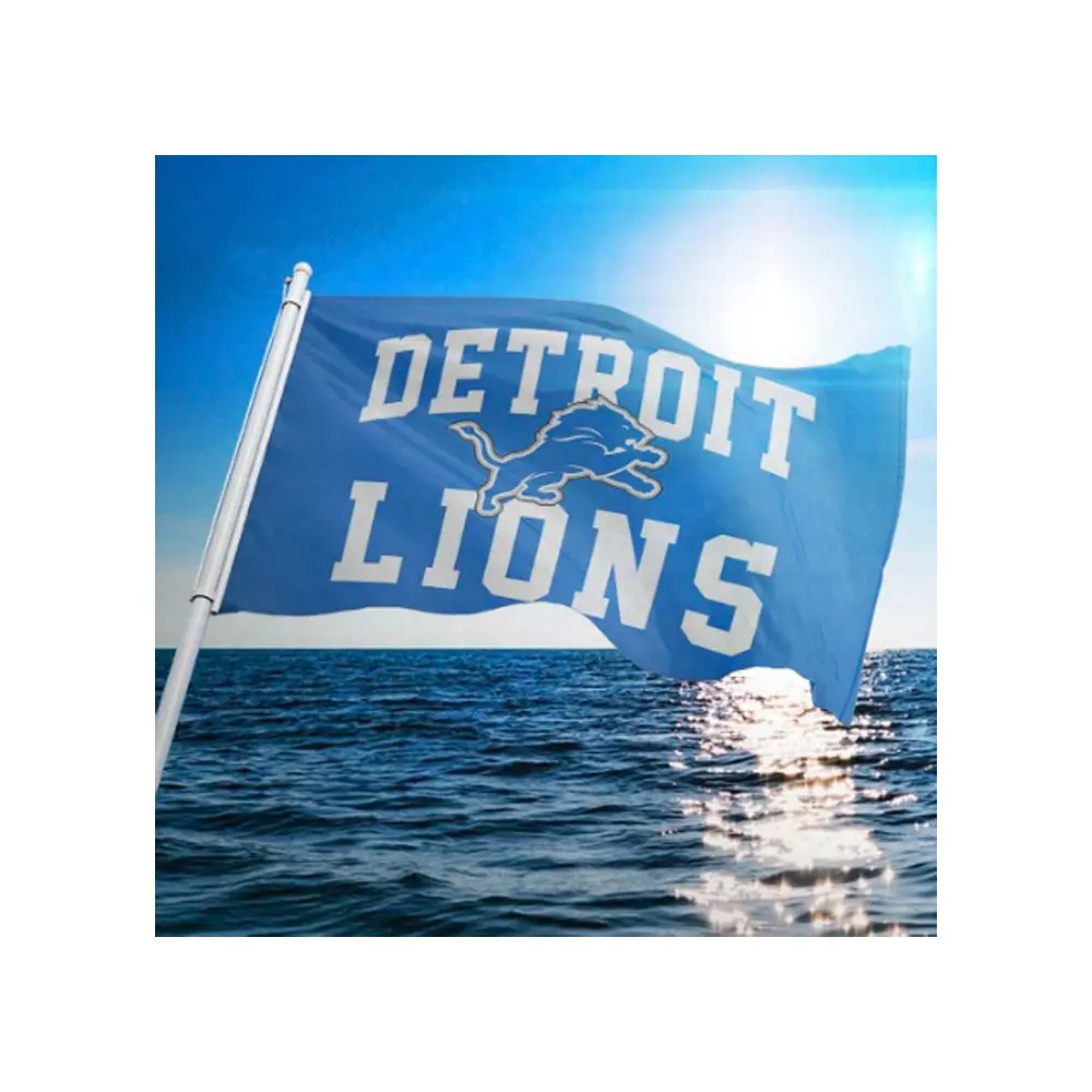Nfl Double Sided ĐộI Logo Cờ Hot Bán Chất lượng cao Detroit sư tử cờ tùy chỉnh