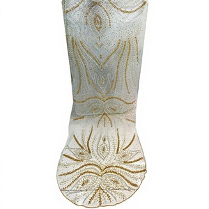 Ensemble de mariée somalien de luxe Dirac - Broderie florale élégante en dentelle, léger, écologique, manches longues, spécial été/printemps pour adultes - Product Image 1