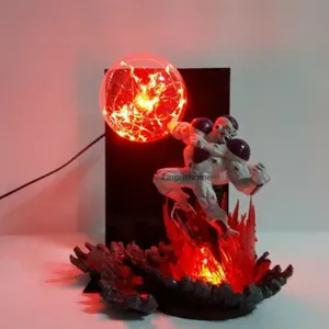 Dragon Ball Z Son Goku Spirit Bomb Statue Flash Blue DIY Set Night Lights Anime Dragon Ball Super DBZ Table Lamp