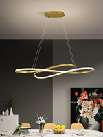 Nouvelle arrivée, luminaire suspendu moderne en forme de boucle pour salle à manger, minimaliste, réglable, lampe de plafond LED suspendue