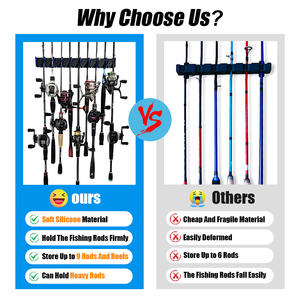 <span class=keywords><strong>Support</strong></span> de <span class=keywords><strong>canne</strong></span> à pêche <span class=keywords><strong>vertical</strong></span> robuste professionnel personnalisé pour un stockage fiable - Product Image 4