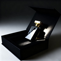 Flacon de parfum vide en verre carré personnalisé de 30 ml, 50 ml, 100 ml avec diffuseur à bâtonnets et coffret cadeau personnalisé pour parfum masculin