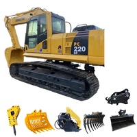 Excavadora de orugas Komatsu usada más vendida, súper condición de trabajo, motor central, bomba de Motor, caja de cambios PLC