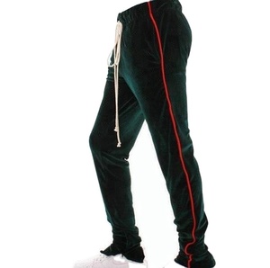 กางเกงติดตามกำมะหยี่แถบข้างผู้ชาย,พร้อมโลโก้ของคุณเอง - Product Image 2