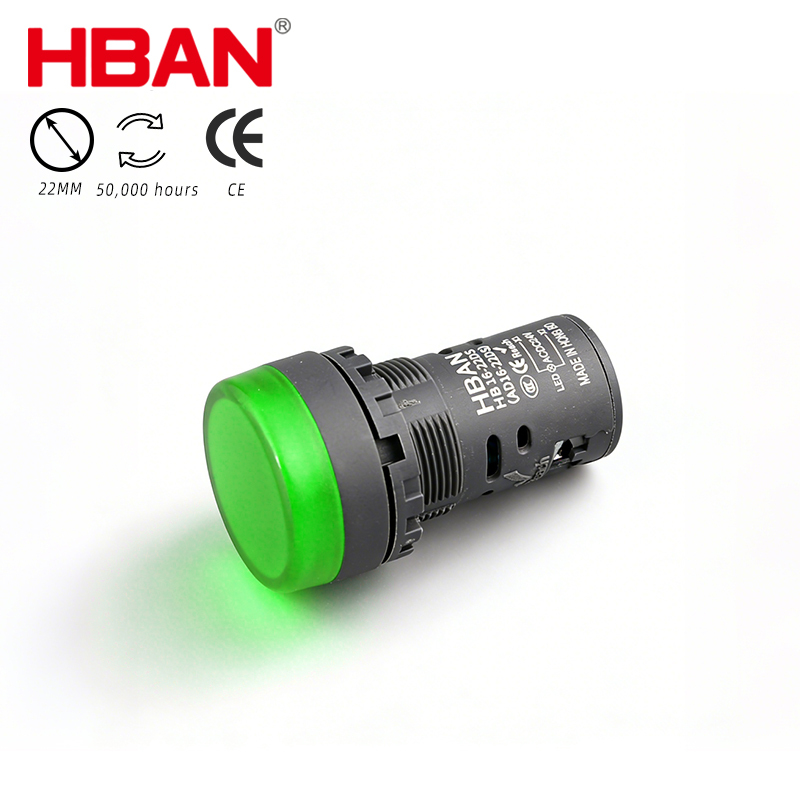 HBAN Factory 22mm Green Plastic LED