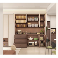 Meuble TV intégré tout-en-un, buffet et armoire à chaussures avec grand rangement, style moderne et minimaliste pour salon complet