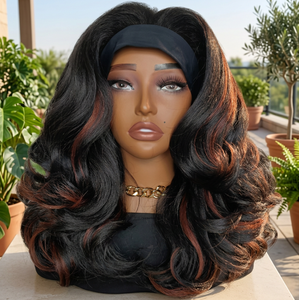 Parrucche sintetiche con fascia per capelli Latisha, texture Yaki completa, fibra resistente al calore, realizzate a macchina, parrucche sintetiche convenienti per donne di colore - Product Image 1