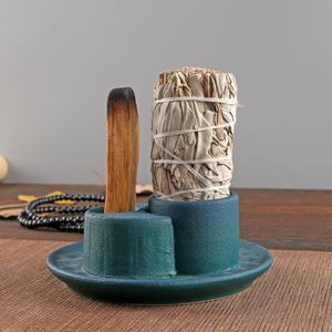 Soporte de <span class=keywords><strong>palo</strong></span> de aromaterapia de cerámica de estilo escandinavo, placa ardiente de madera sagrada negra con aroma de té, exportación desde la atmósfera - Product Image 3