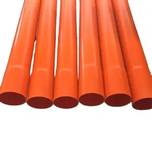 Fabrik verkauf Orange starres PVC-Rohr Kunststoff-Elektro rohr
