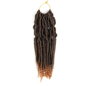 Extensions de <span class=keywords><strong>cheveux</strong></span> synthétiques pré-torsadées <span class=keywords><strong>pour</strong></span> tresses au crochet, Bomb Twists pré-bouclées <span class=keywords><strong>pour</strong></span> Spring Passion Twist - Product Image 4