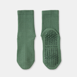 Calcetín de Yoga de Fitness de punto de Color sólido Nuevos productos Calcetines de Pilates con agarre antideslizante personalizado con logotipo en el cuerpo/puño Longitud de la tripulación - Product Image 6