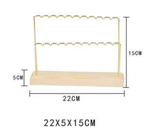 Wooden Necklace Jewelry Display Stand Holder Rack <strong>Hanger</strong> for Earrings <strong>Bangle</strong> Necklace Stand Storage Jewelry Organizer Showcase - Product Image 1