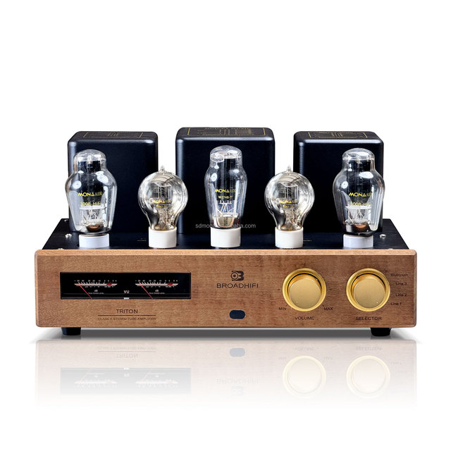 Retro Wood Frame Vacuum 300B Tube Amplifier Audiophile HiFi Integrated Amp Ideal for Home Listening Room & European Coffee Shops