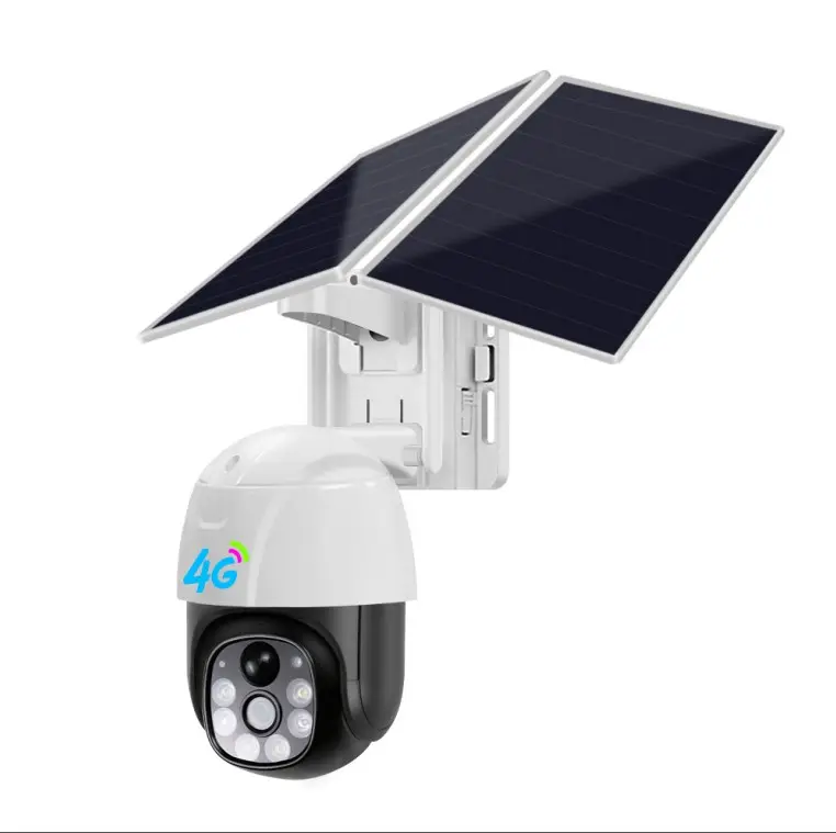 V380 nouvelle Micro-alimentation solaire 4G caméra PTZ sans fil pour l'extérieur solaire Wifi batterie de sécurité support autonome caméra