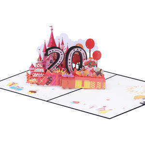 Carte de vœux en papier 3D pop-up Joyeux anniversaire avec enveloppe pour 10e anniversaire ou carte d'<span class=keywords><strong>invitation</strong></span> d'anniversaire - Product Image 6