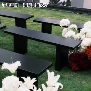 Banco de Madera Maciza para Bodas, Estilo Nórdico, Banco Largo para Patio Exterior - Product Image 4