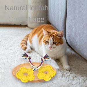 Jouet à mâcher écologique en loofah pour chat et chien - Nettoyage et soin des dents, résistant aux morsures, jeu interactif et relaxation - Product Image 2