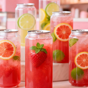 Botellas de Alta Calidad para Jugos, Café y Bebidas, Latas con Tapa de Aluminio, Lata Transparente para Bebidas, para Tiendas de Bebidas - Product Image 5