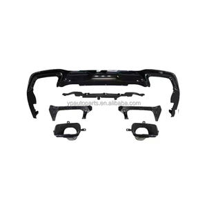 배기 팁이있는 2 시리즈 F44 M235i 스퀘어 리어 디퓨저 ABS 광택 블랙 리어 립 - Product Image 3