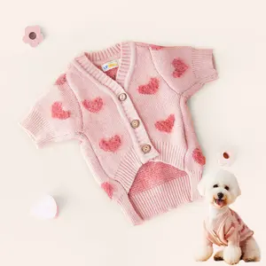 UFBemo-suéter personalizado de lujo para mascota, ropa de cachorro, perro, gato, color rosa, Otoño e Invierno