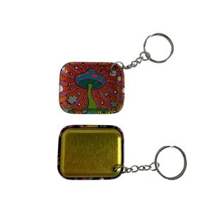 Llavero de Metal Personalizado al por Mayor con Logotipo, Mini Bandeja Enrollable Rectangular para Fumar, Regalo, Porta Llaves, Llavero de Metal, Chaveiro - Product Image 2