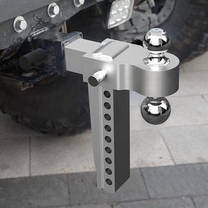 Drop 10 Rise Receiver Remorking Connecting 2-Inch Adjustable Heavy Duty Trailer Hitch Ball Mount Forged Aluminum alloy Shank - Product Image 3