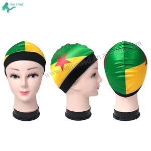 Customized Logo Flag Pattern Printed <strong>Dreadlocks</strong> Wave Cap Unisex Swim Cap Silky Hair <strong>Durags</strong> Head Wraps Dread Loc Men Wave Caps - Product Image 4