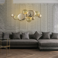 Lámparas de Pared Decorativas Modernas de Hierro con LED para Sala de Estar, Hotel o Villa, Apliques de Pared Grandes Combinados