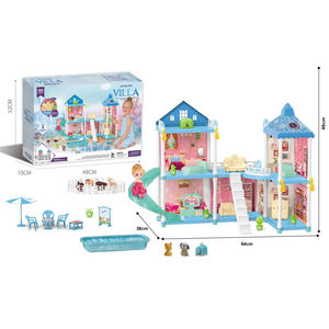 <span class=keywords><strong>Casa</strong></span> de Muñecas de Plástico DIY, Villa de Juguete de 5 Pisos, Hermosa Villa de Juguete para Muñecas - Product Image 5