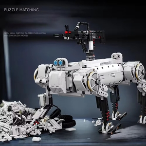 12GO 96009 Nouveau <span class=keywords><strong>Robot</strong></span> Chien Télécommandé MOC Guerres Mondiales Modèle à Assembler Jouet Cadeau Enfants 1613 Pièces Ensembles de Blocs de Construction - Product Image 3