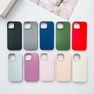 Premium Quality Real Silicone Anti Shock Smooth Mobile Phone Case for iPhone 14 Pro Max 13 12 11 XS X XR 7 8 Plus