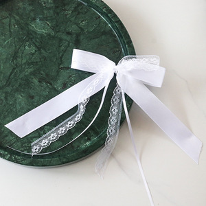 <span class=keywords><strong>Nastri</strong></span> in Chiffon all'Ingrosso, Fiocchi a Farfalla Trasparenti Fatti a Mano, Accessori per Capelli in <span class=keywords><strong>Tulle</strong></span> a Forma di Cuore, Confezioni Regalo - Product Image 2
