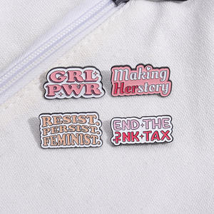 Frauen-Aktivismus Emaille-Anstecknadeln mit feministischen Sprüchen – Power-Reversnadel Brosche für Kleidung, Rucksack, Schmuck – Großhandel Metallhandwerk Anstecknadel Geschenk - Product Image 1