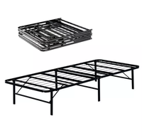 Lit pliant en métal moderne, simple, pour une personne, prix d'usine, lit double gain de place avec cadre en métal simple pour la chambre à coucher, usage domestique