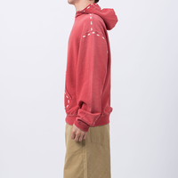 Pull-over à capuche en coton épais de bonne qualité personnalisé avec coutures contrastées Sweats à capuche unis pour hommes en éponge française