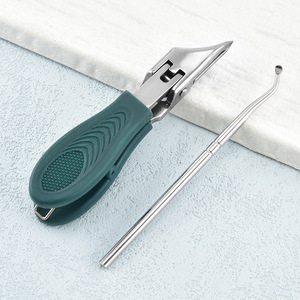 Cross-border wide-opening <b>nail</b> clippers with slanted tip, high-end anti-splash, single-armored groove <b>nail</b> clippers, thick - Product Image 4