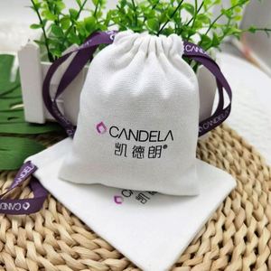 Gift Craft Organic Cotton <b>Canvas</b> Biodegradable Drawstring Dust Bag with Custom Logo <b>for</b> Photo <b>Frame</b> - Product Image 3