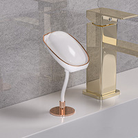 Nouvelle salle de bain créative boîte à savon murale à double usage étagère de drainage de savon mobile ménage poinçonnage support de stockage de savon gratuit