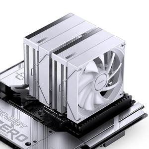 Nuevo Enfriador de CPU JONSBO CB80 Blanco de 120 mm con Doble Torre, 6 Tubos de Calor, <span class=keywords><strong>2</strong></span> Ventiladores ARGB PWM, TDP 260W para LGA115X/1200/1700/1851 AM5 AM4 - Product Image 6