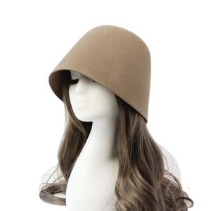 2021 חדש עיצוב יפני סגנון צמר רטרו דלי כובע אופנה פעמון בצורת דייג כובע לנשים - Product Image 1